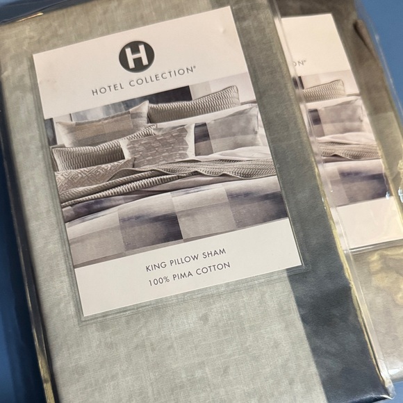 Hotel Collection Silver Pillow Shams (2) - Picture 1 of 2